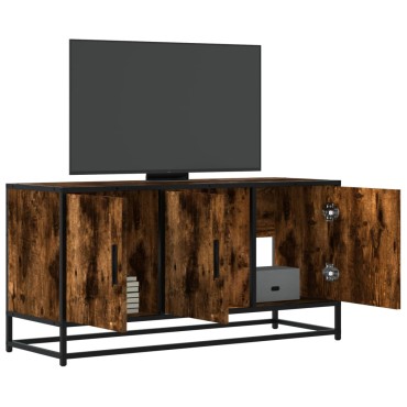 vidaXL Έπιπλο Τηλεόρασης Καπνιστή Δρυς 100x35x50cm Επεξ. Ξύλο/Μέταλλο