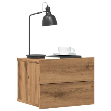vidaXL Κομοδίνο Επιτοίχιο Αρτισιανή Δρυς 40x32x30 εκ 1 τεμ.