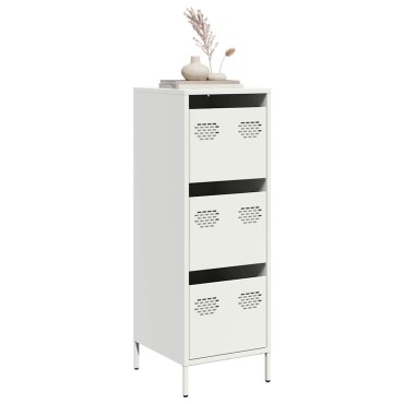 vidaXL Ντουλάπι Λευκό 39x35x103,5cm από Ατσάλι 1 τεμ.