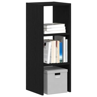 vidaXL Βιβλιοθήκη στοιβαζόμενη Μαύρη δρυς 30x30x80cm 1 τεμ.