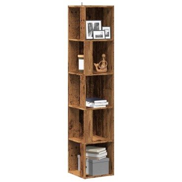 vidaXL Ντουλάπι Γωνία Παλιό Ξύλο 33x33x165cm από Μοριοσανίδα 1 τεμ.