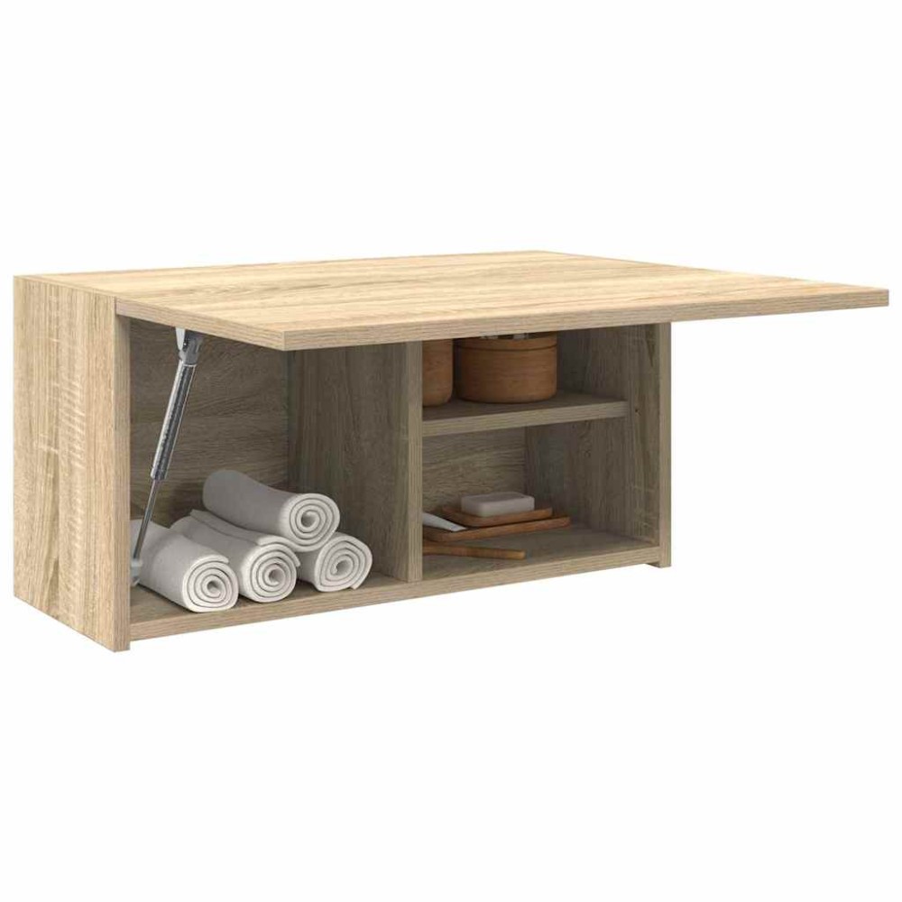 vidaXL ντουλάπι τοίχου μπάνιου Δρυς sonoma 60x25x30cm Μηχανική ξυλεία