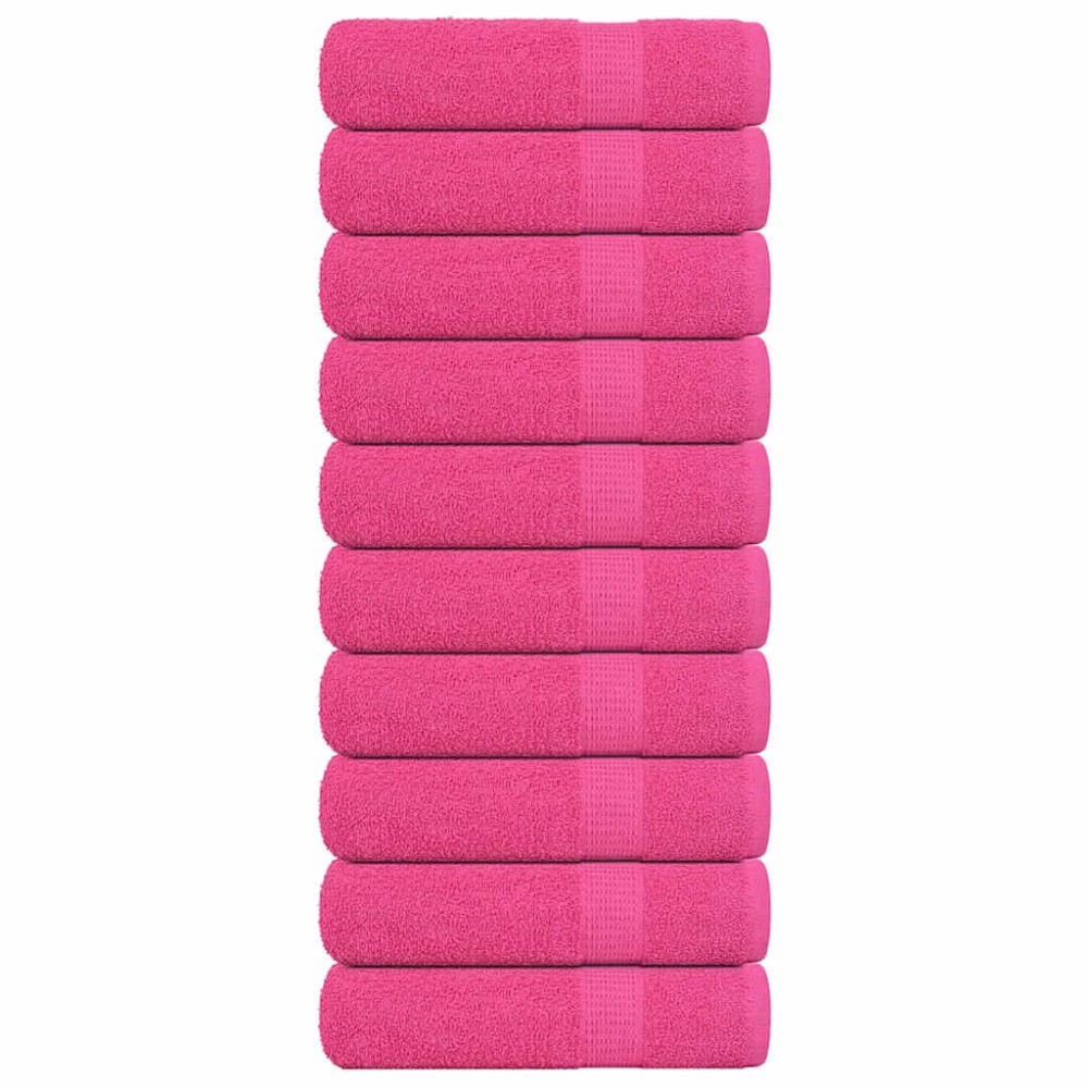 vidaXL Πετσέτες Χεριών 10 Τεμ. Ροζ 50x100 εκ. 360 γρ/μ² 100% Βαμβ.