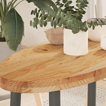 vidaXL Επιτραπέζια επιφάνεια Ανοιχτό Καφέ 80x40x4cm Ξύλο Δρυός Οβάλ