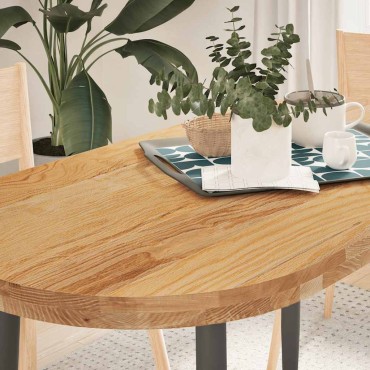 vidaXL Επιτραπέζια επιφάνεια Ανοιχτό Καφέ 120x60x4cm Ξύλο Δρυός Οβάλ