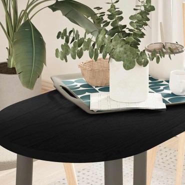 vidaXL Επιτραπέζια επιφάνεια Σκούρο Καφέ 80x40x2cm Ξύλο Δρυός Οβάλ