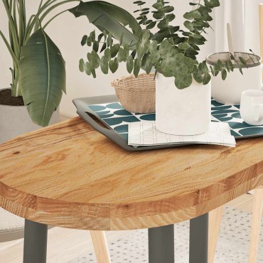 vidaXL Επιτραπέζια επιφάνεια Ανοιχτό Καφέ 80x40x4cm Ξύλο Δρυός Οβάλ