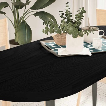 vidaXL Επιτραπέζια επιφάνεια Σκούρο Καφέ 140x60x4cm Ξύλο Δρυός Οβάλ