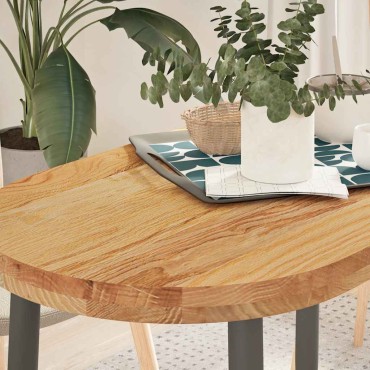 vidaXL Επιτραπέζια επιφάνεια Ανοιχτό Καφέ 100x50x4cm Ξύλο Δρυός Οβάλ