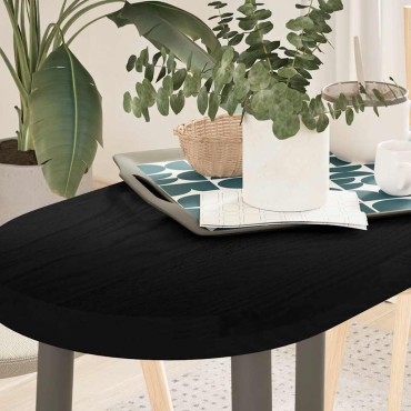 vidaXL Επιτραπέζια επιφάνεια Σκούρο Καφέ 80x40x4cm Ξύλο Δρυός Οβάλ