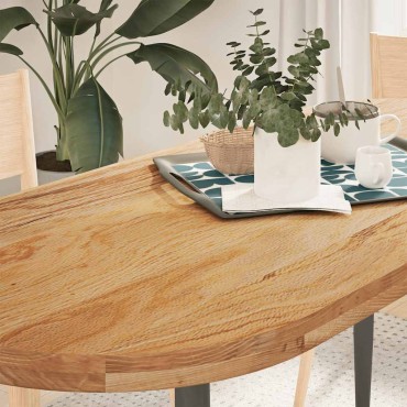 vidaXL Επιτραπέζια επιφάνεια Ανοιχτό Καφέ 140x60x4cm Ξύλο Δρυός Οβάλ