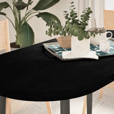 vidaXL Επιτραπέζια επιφάνεια Σκούρο Καφέ 120x60x4cm Ξύλο Δρυός Οβάλ