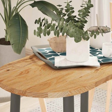 vidaXL Επιτραπέζια επιφάνεια Ανοιχτό Καφέ 80x40x2cm Ξύλο Δρυός Οβάλ