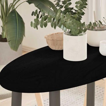 vidaXL Επιτραπέζια επιφάνεια Σκούρο Καφέ 80x40x2cm Ξύλο Δρυός Οβάλ