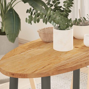 vidaXL Επιτραπέζια επιφάνεια Ανοιχτό Καφέ 80x40x2cm Ξύλο Δρυός Οβάλ