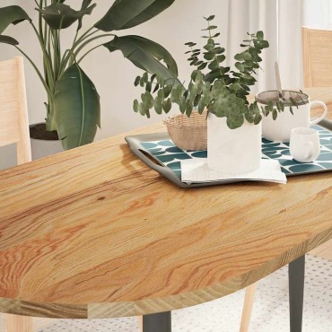 vidaXL Επιτραπέζια επιφάνεια Ανοιχτό Καφέ 140x60x2cm Ξύλο Δρυός Οβάλ