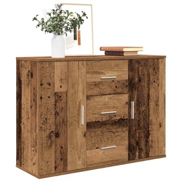 vidaXL Μπουφές Όψη Παλαιού Ξύλου 90x29,5x65cm Επεξεργασμένο Ξύλο 1 τεμ.