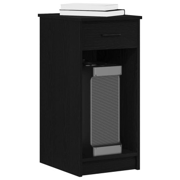 vidaXL Πύργος υπολογιστή με συρτάρι Μαύρο 35x45x77cm 1 τεμ.