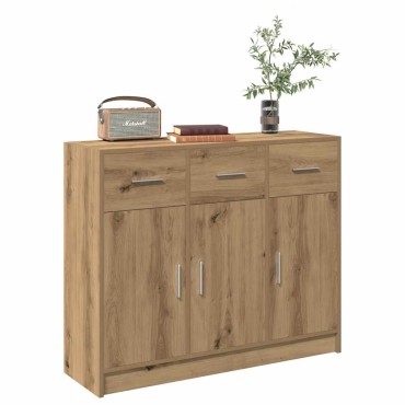 vidaXL Ντουλάπι Αρτισιανή Δρυς 91x28x75cm από Επεξεργασμένο Ξύλο 1 τεμ.