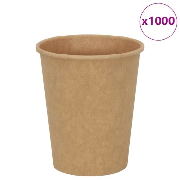 vidaXL Χάρτινα κύπελλα καφέ 1000 τεμάχια 8oz 200ml καφέ
