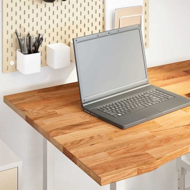 vidaXL Επιφάνεια Τραπεζιού Ορθογώνιος 100x80x2,5cm Μασίφ Ξύλο Δρυός 1 τεμ.