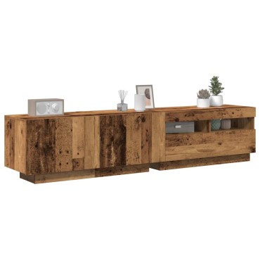 vidaXL Έπιπλο Τηλεόρασης με LED Αρτισιανή Δρυς 180x35x40cm Επεξ.Ξύλο