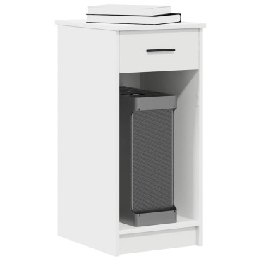 vidaXL Πύργος υπολογιστή με συρτάρι Λευκό 35x45x77cm 1 τεμ.