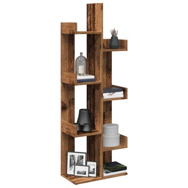 vidaXL Βιβλιοθήκη Παλιό Ξύλο 48x25,5x140cm από Μοριοσανίδα 1 τεμ.