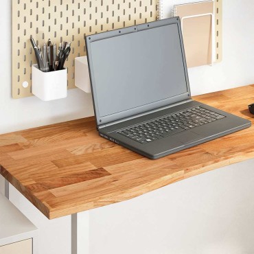 vidaXL Επιφάνεια Τραπεζιού Ορθογώνιος 140x50x2,5cm Μασίφ Ξύλο Δρυός 1 τεμ.