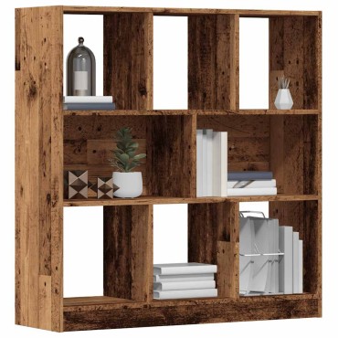 vidaXL Βιβλιοθήκη Παλιό Ξύλο 97,5x29,5x100cm από Μοριοσανίδα 1 τεμ.