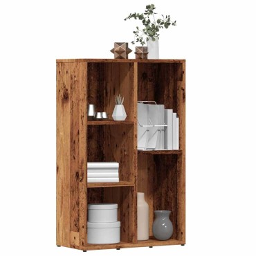 vidaXL Βιβλιοθήκη Όψη Παλαιού Ξύλου 50x25x80cm από Επεξ. Ξύλο 1 τεμ.