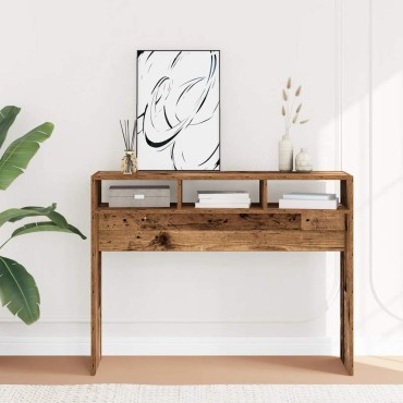 vidaXL Τραπέζι Κονσόλα Παλιό ξύλο 105x30x80cm από Μοριοσανίδα 1 τεμ.