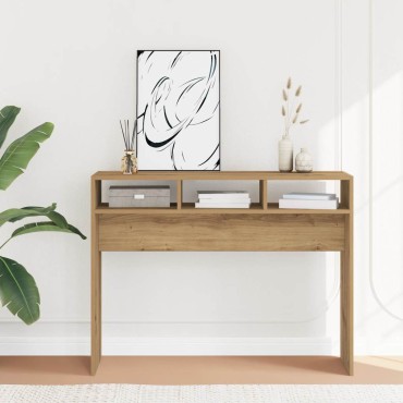 vidaXL Τραπέζι Κονσόλα Αρτισιανή Δρυς 105x30x80cm Επεξεργασμένο Ξύλο 1 τεμ.