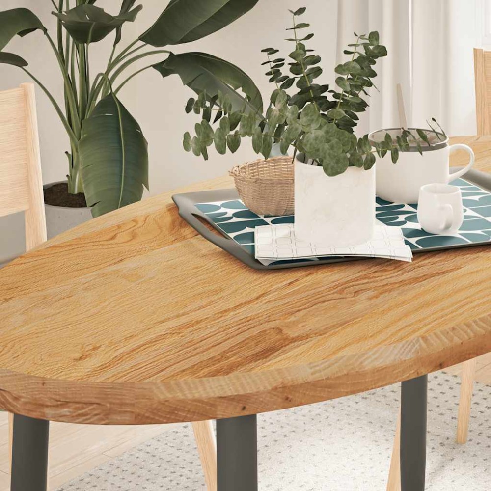 vidaXL Επιτραπέζια επιφάνεια Ανοιχτό Καφέ 120x60x4cm Ξύλο Δρυός Οβάλ