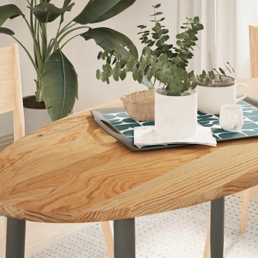 vidaXL Επιτραπέζια επιφάνεια Ανοιχτό Καφέ 120x60x2cm Ξύλο Δρυός Οβάλ