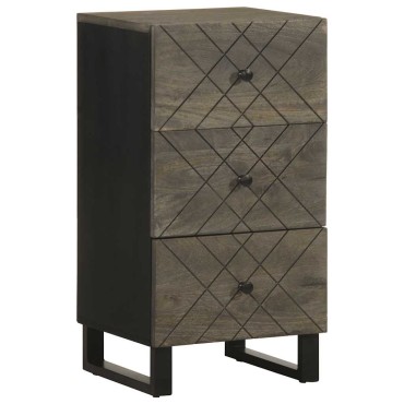 vidaXL Σκευοθήκη μαύρο 40x33x75cm μασίφ ξύλο Μάνγκο