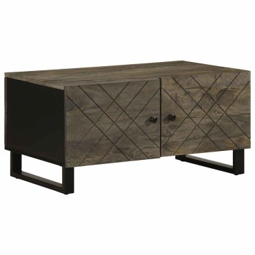 vidaXL Τραπεζάκι Σαλονιού Μαύρο 80x50x40cm από Μασίφ Ξύλο Μάνγκο 1 τεμ.