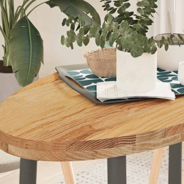vidaXL Επιτραπέζια επιφάνεια Ανοιχτό Καφέ 100x50x4cm Ξύλο Δρυός Οβάλ