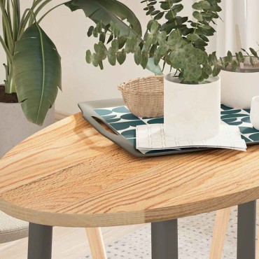 vidaXL Επιτραπέζια επιφάνεια 100x50x2cm μασίφ ξύλο δρυς οβάλ