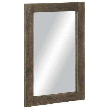 vidaXL Καθρέφτης μπάνιου γκρι 50x3x70cm από μασίφ ξύλο Μάνγκο