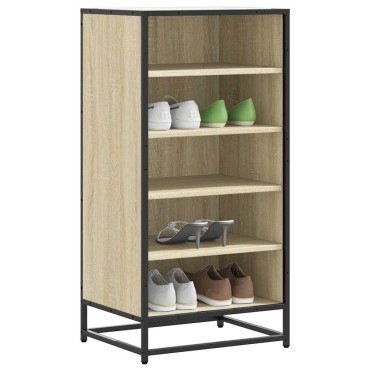 vidaXL Παπουτσοθήκη Sonoma Δρυς 48x38x97,5cm από Επεξεργασμένο Ξύλο