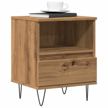 vidaXL Κομοδίνο τεχνίτης Δρυς 40x35x50cm από Επεξεργασμένο Ξύλο 1 τεμ.