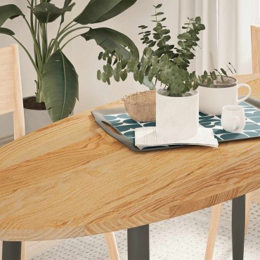 vidaXL Επιτραπέζια επιφάνεια Ανοιχτό Καφέ 140x60x2cm Ξύλο Δρυός Οβάλ