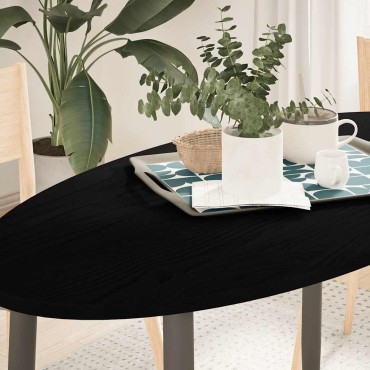 vidaXL Επιτραπέζια επιφάνεια Σκούρο Καφέ 120x60x2cm Ξύλο Δρυός Οβάλ