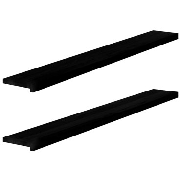 vidaXL Περβάζια παραθύρων 2 τεμ. Σκ. Καφέ 160x20x2εκ. Μασίφ Ξύλο Δρυός