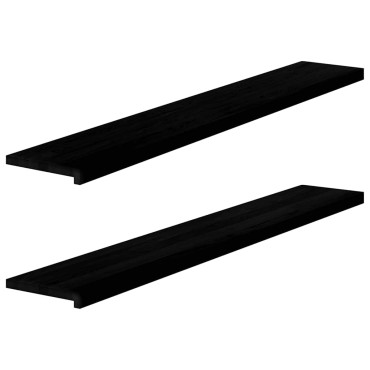 vidaXL Περβάζια παραθύρων 2 τεμ. Σκ. Καφέ 160x25x2εκ. Μασίφ Ξύλο Δρυός