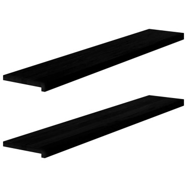 vidaXL Περβάζια παραθύρων 2 τεμ. Σκ. Καφέ 140x30x2εκ. Μασίφ Ξύλο Δρυός