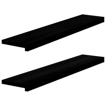 vidaXL Περβάζια παραθύρων 2 τεμ. Σκ. Καφέ 100x20x2εκ. Μασίφ Ξύλο Δρυός