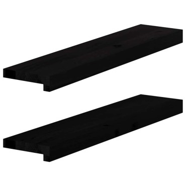 vidaXL Περβάζια παραθύρων 2 τεμ. Σκ. Καφέ 70x15x2 εκ. Μασίφ Ξύλο Δρυός