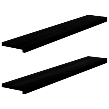 vidaXL Περβάζια παραθύρων 2 τεμ. Σκ. Καφέ 120x20x2εκ. Μασίφ Ξύλο Δρυός